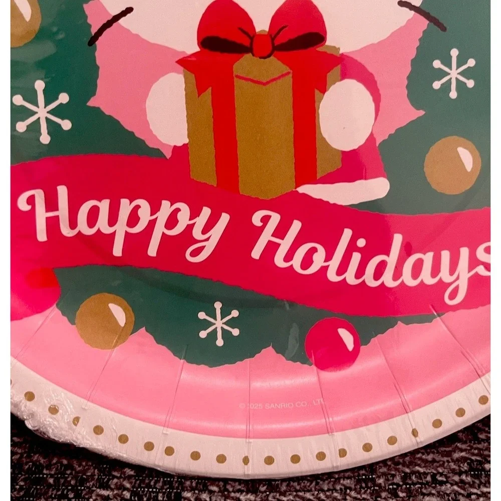 Pack Of 8 Hello Kitty Christmas Happy Holidays Party Supplies 9